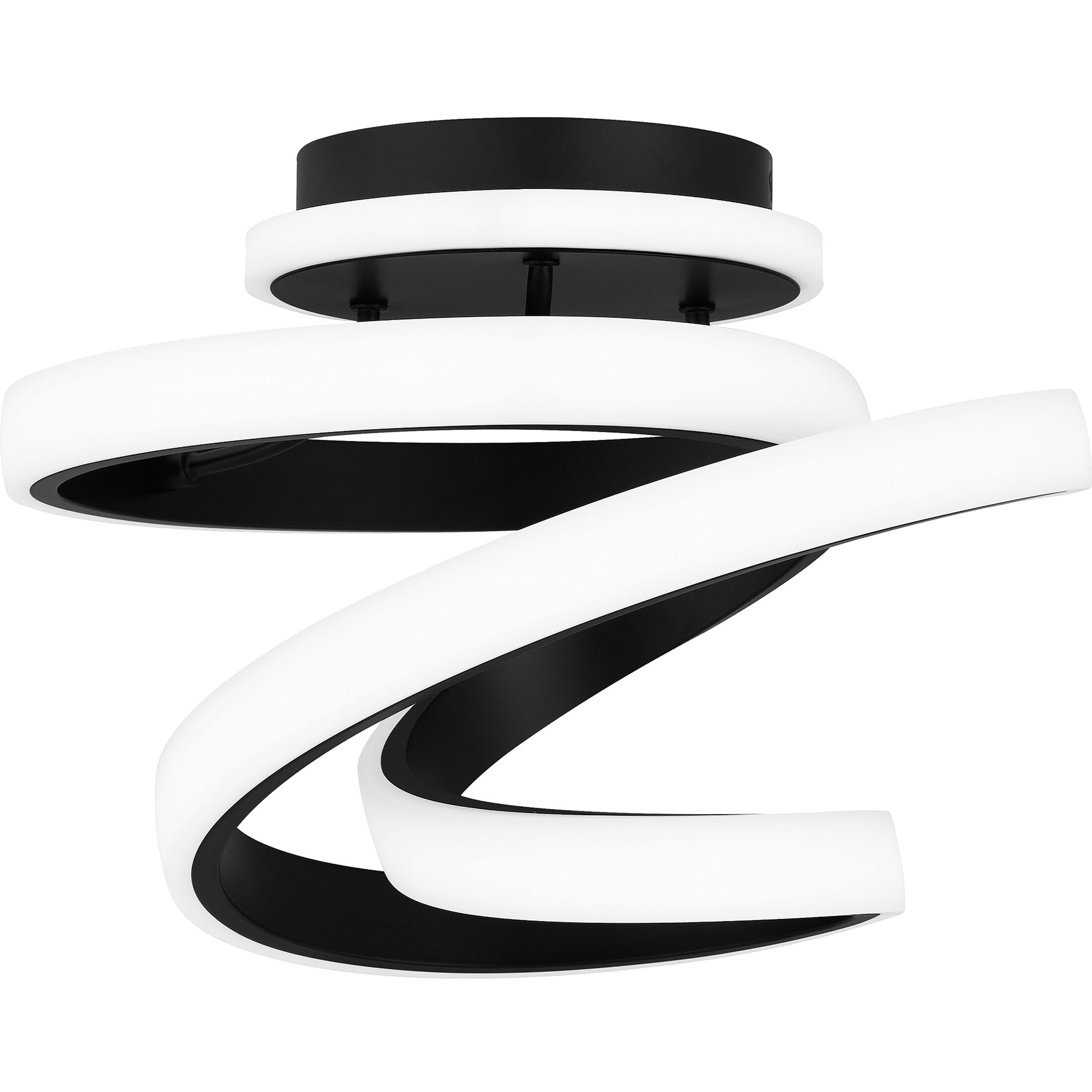 Aviva LED 13 inch Matte Black Semi-Flush Mount Ceiling Light