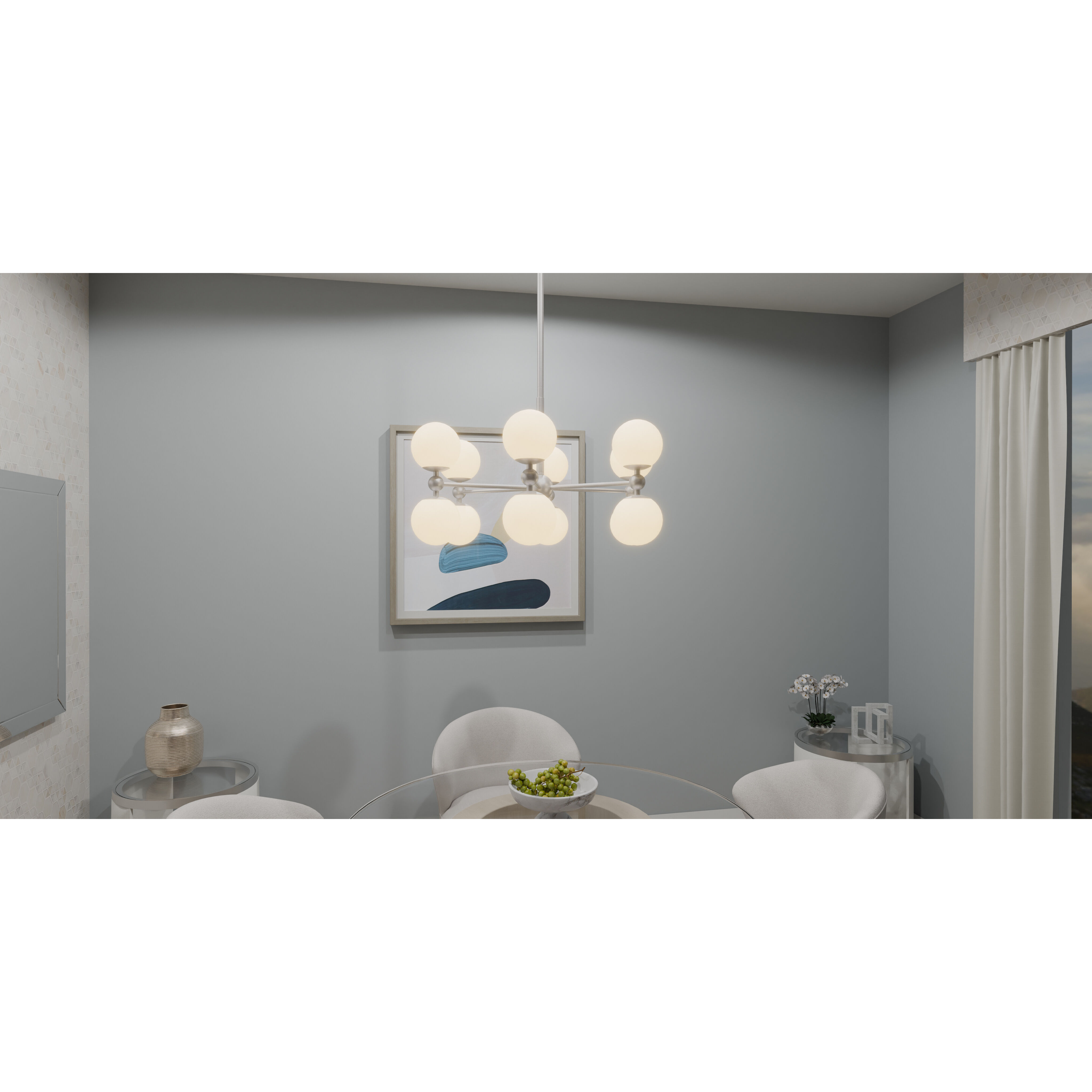 Elser 12 Light 31 inch Brushed Nickel Chandelier Ceiling Light