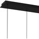 Harvick LED 44.25 inch Matte Black Linear Chandelier Ceiling Light, Medium