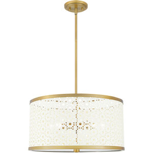 Quoizel 5 Light 19 inch Aged Brass Pendant Ceiling Light
