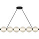 Clarendon LED 43.5 inch Matte Black Linear Chandelier Ceiling Light, Large
