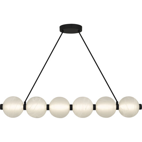 Clarendon LED 43.5 inch Matte Black Linear Chandelier Ceiling Light, Large