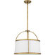 York 4 Light 20 inch Weathered Brass Pendant Ceiling Light