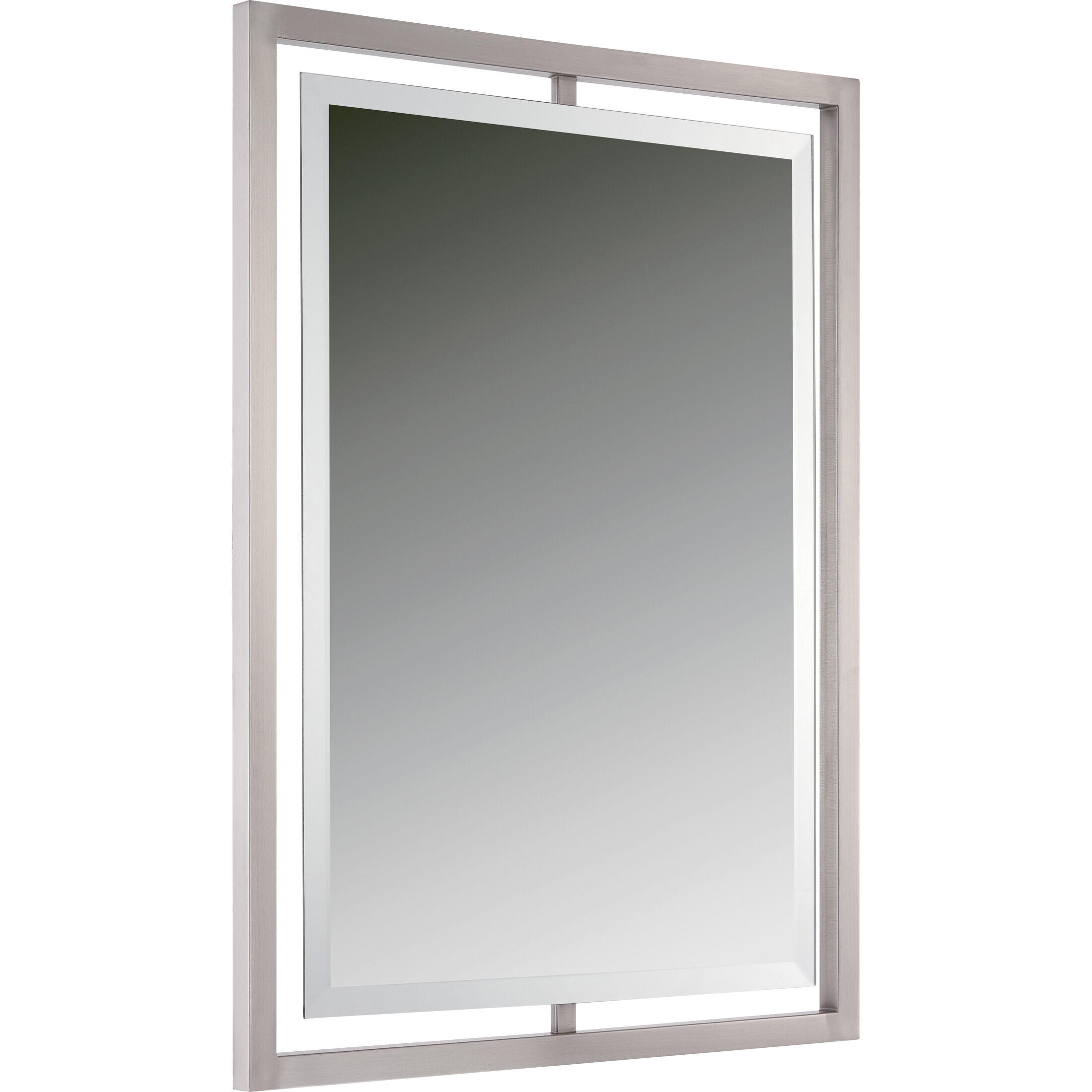 Marcos 32 X 24 inch Brushed Nickel Wall Mirror