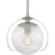 Eslinger 1 Light 10 inch Brushed Nickel Mini Pendant Ceiling Light, Small