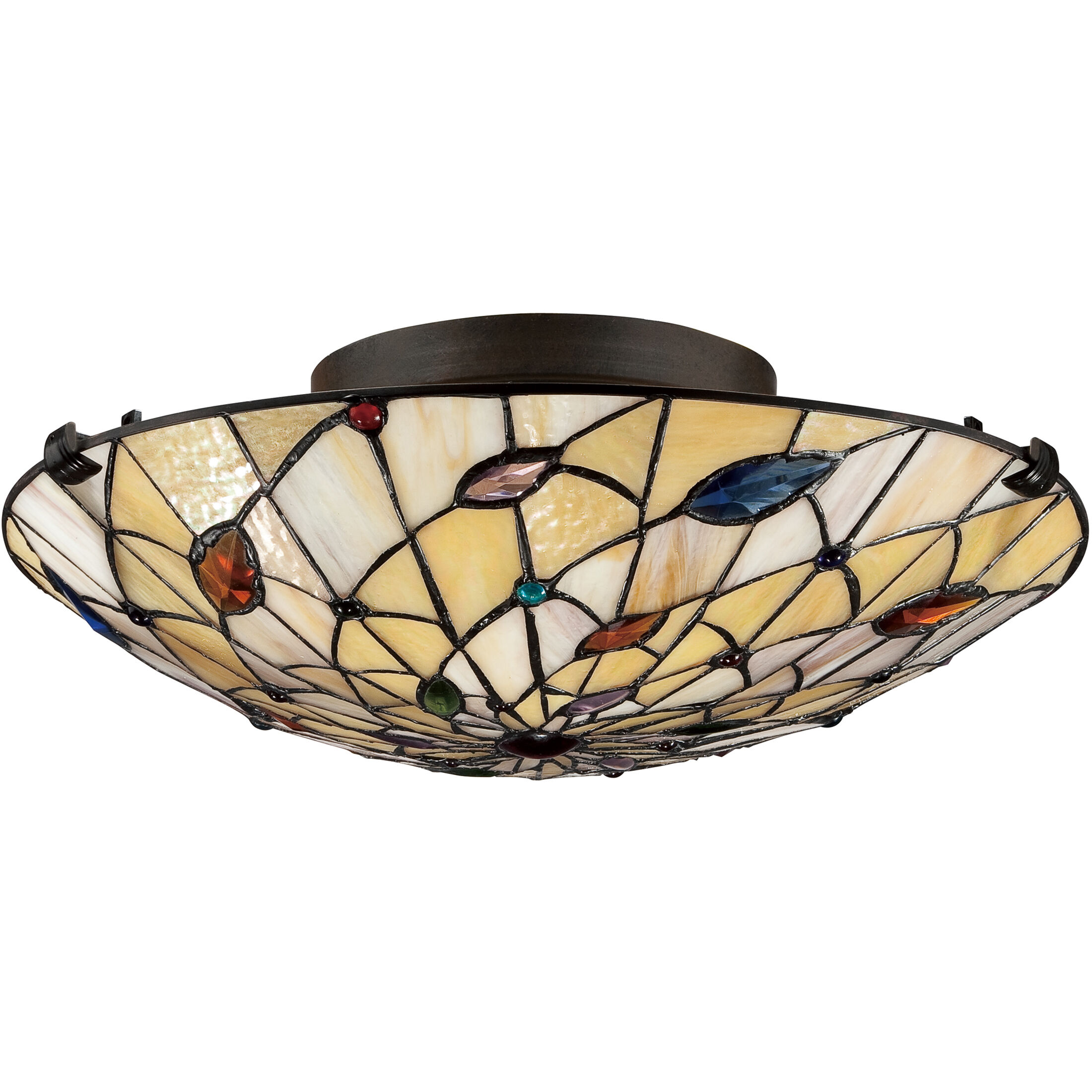 Graham 2 Light 17 inch Vintage Bronze Flush Mount Ceiling Light, Naturals