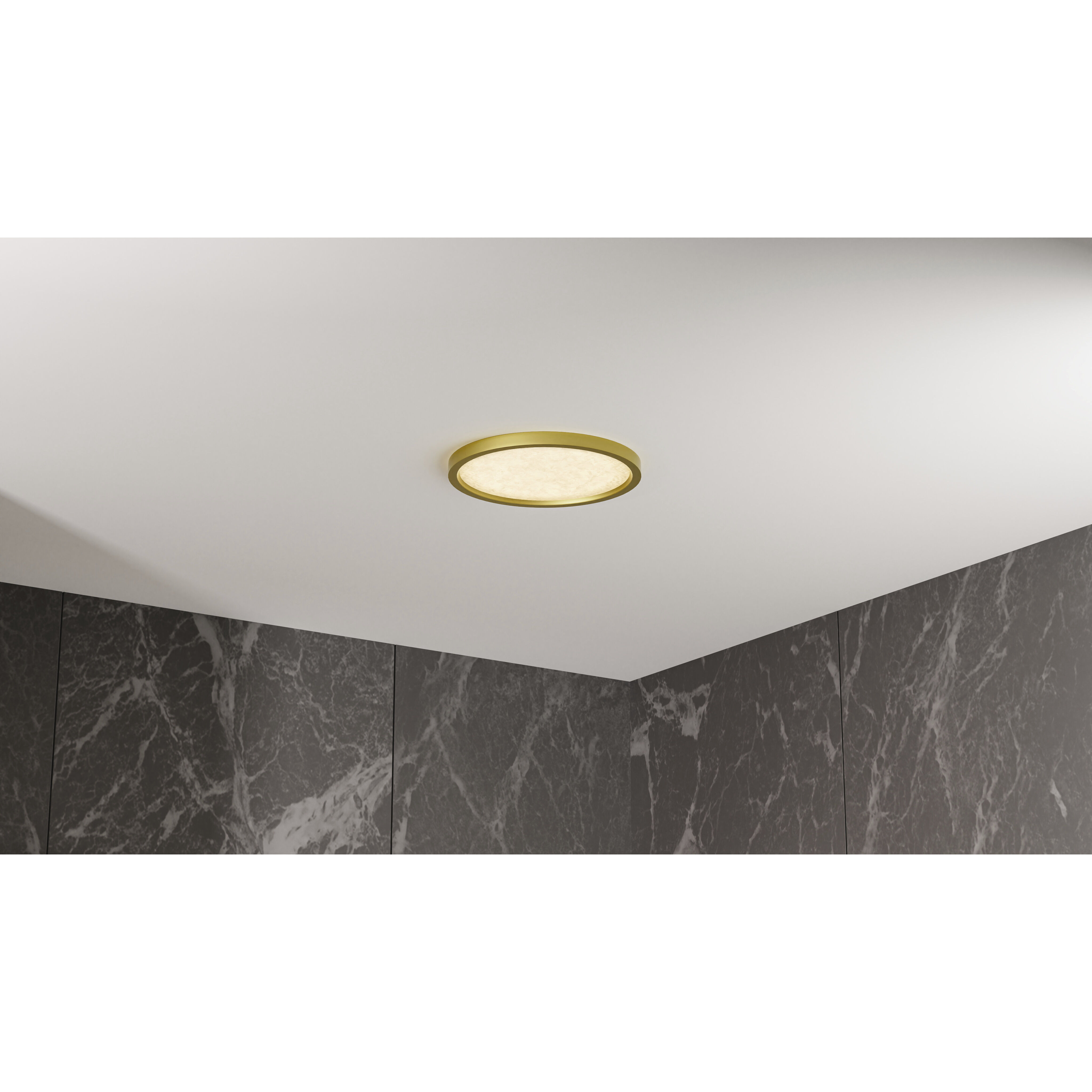 Outskirts LED 15 inch Brushed Gold Flush Mount Ceiling Light, Medium