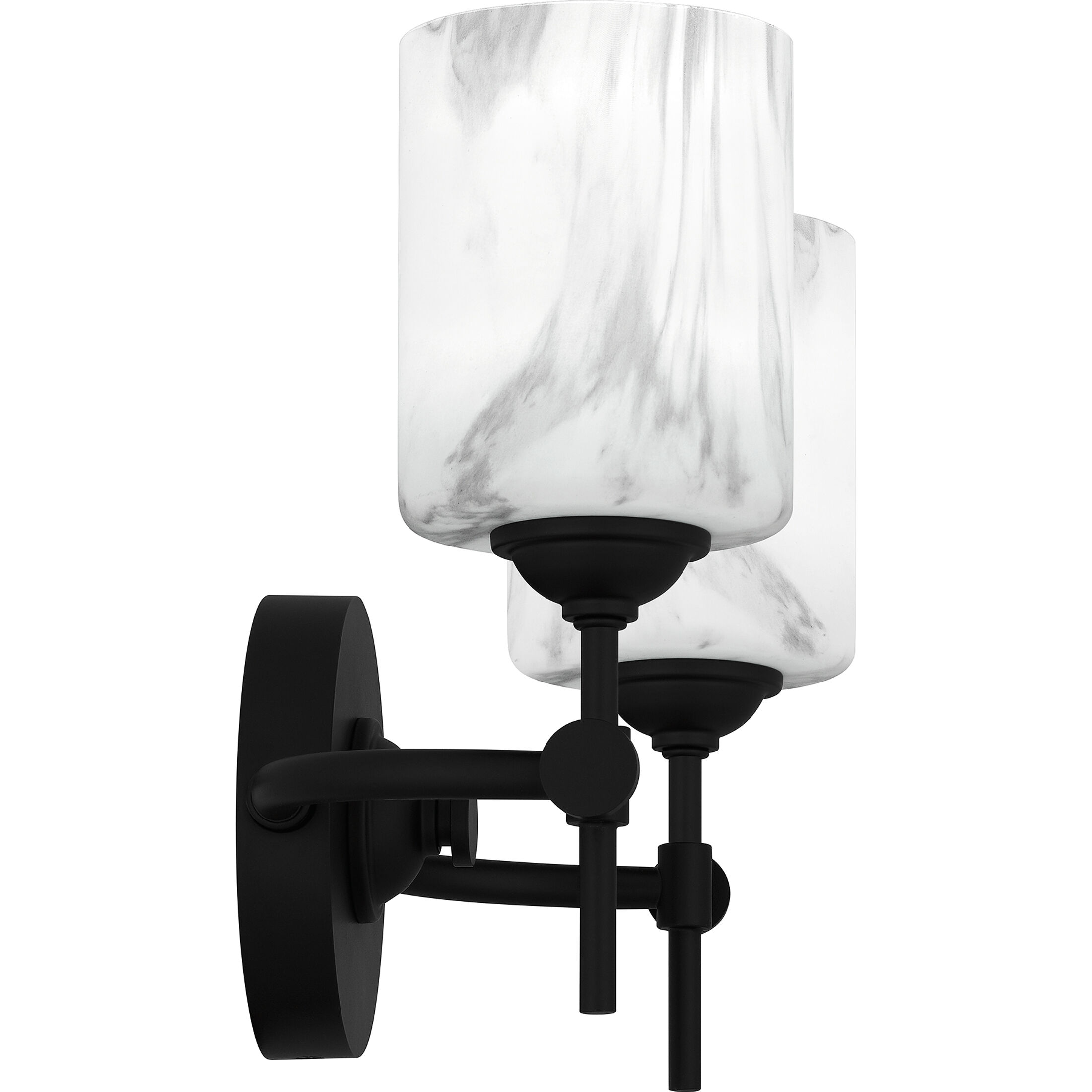 Aria 2 Light 15 inch Matte Black Bath Light Wall Light, Medium
