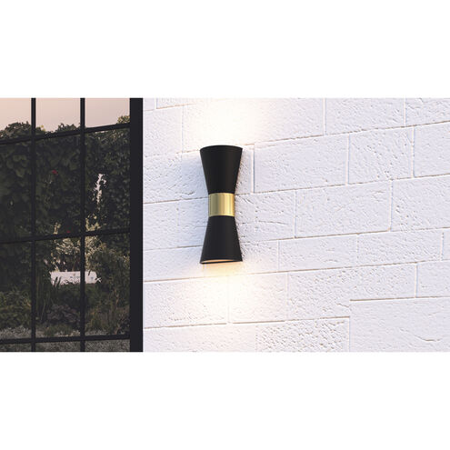 Dexter LED 15 inch Matte Black Outdoor Wall Lantern