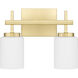 Wilburn LED 13 inch Satin Brass Bath Light Wall Light