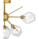 Salvador 6 Light 24 inch Brushed Gold Semi-Flush Mount Ceiling Light, Extra Large