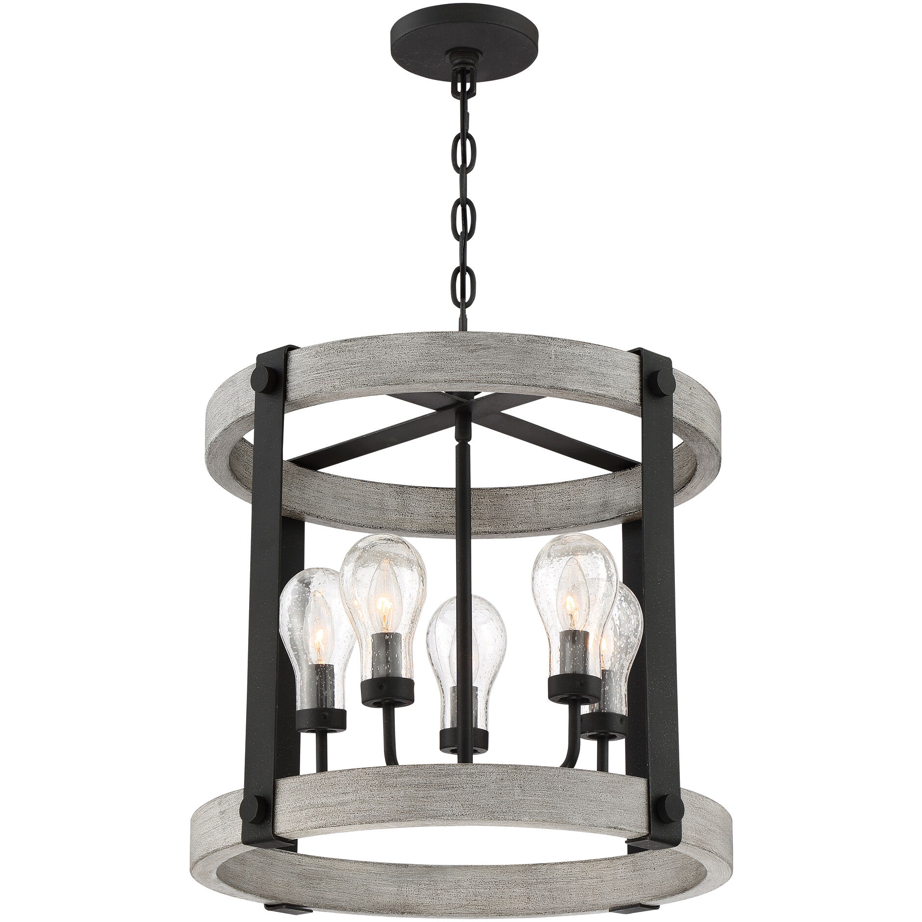 Carlisle 5 Light 21 inch Grey Ash Outdoor Pendant, Outdoor