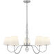 Stone 5 Light 35 inch Polished Chrome Chandelier Ceiling Light