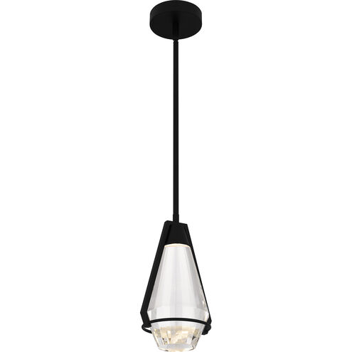 Luca LED 7 inch Matte Black Mini Pendant Ceiling Light, Small