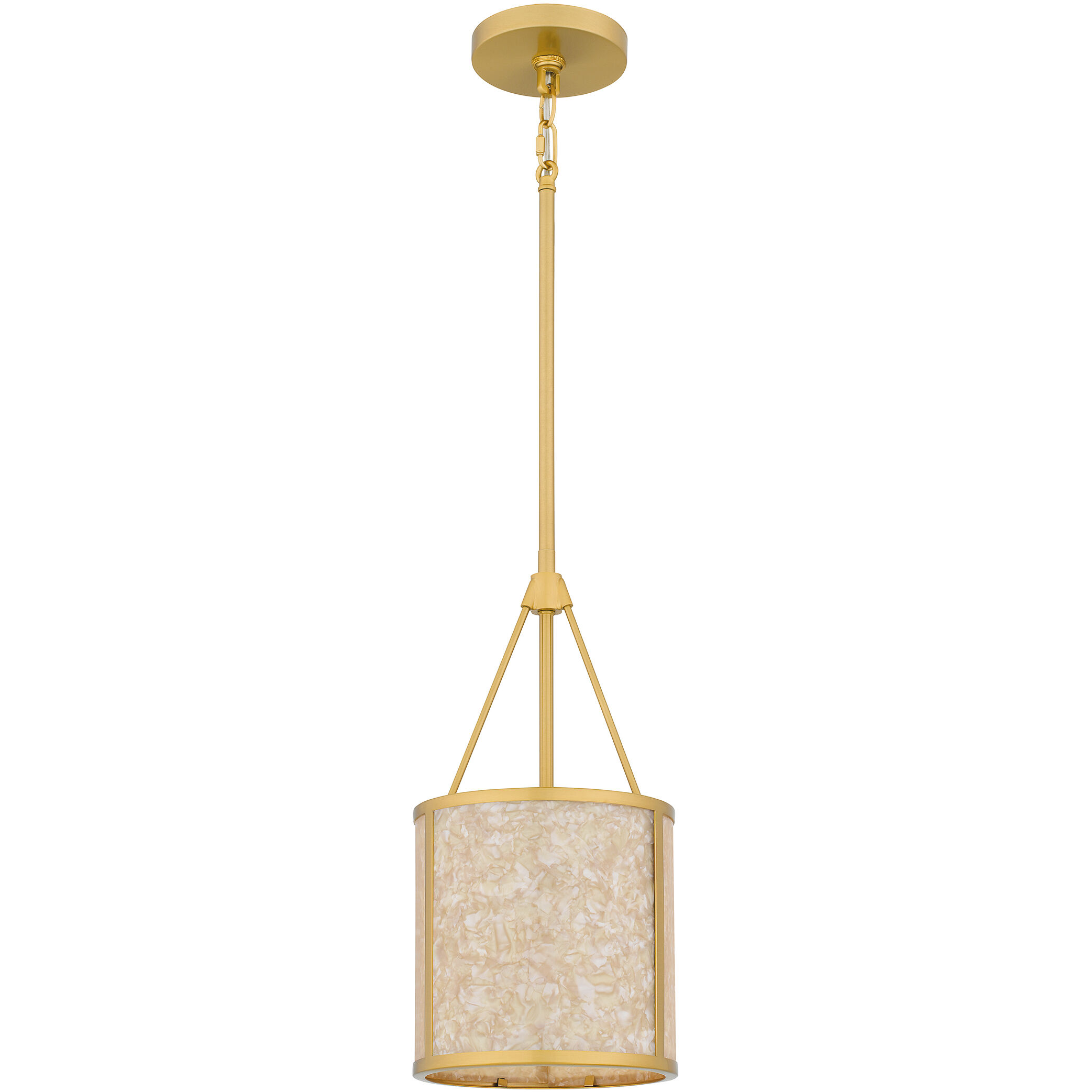 Stoneland 1 Light 8 inch Brushed Gold Mini Pendant Ceiling Light, Small