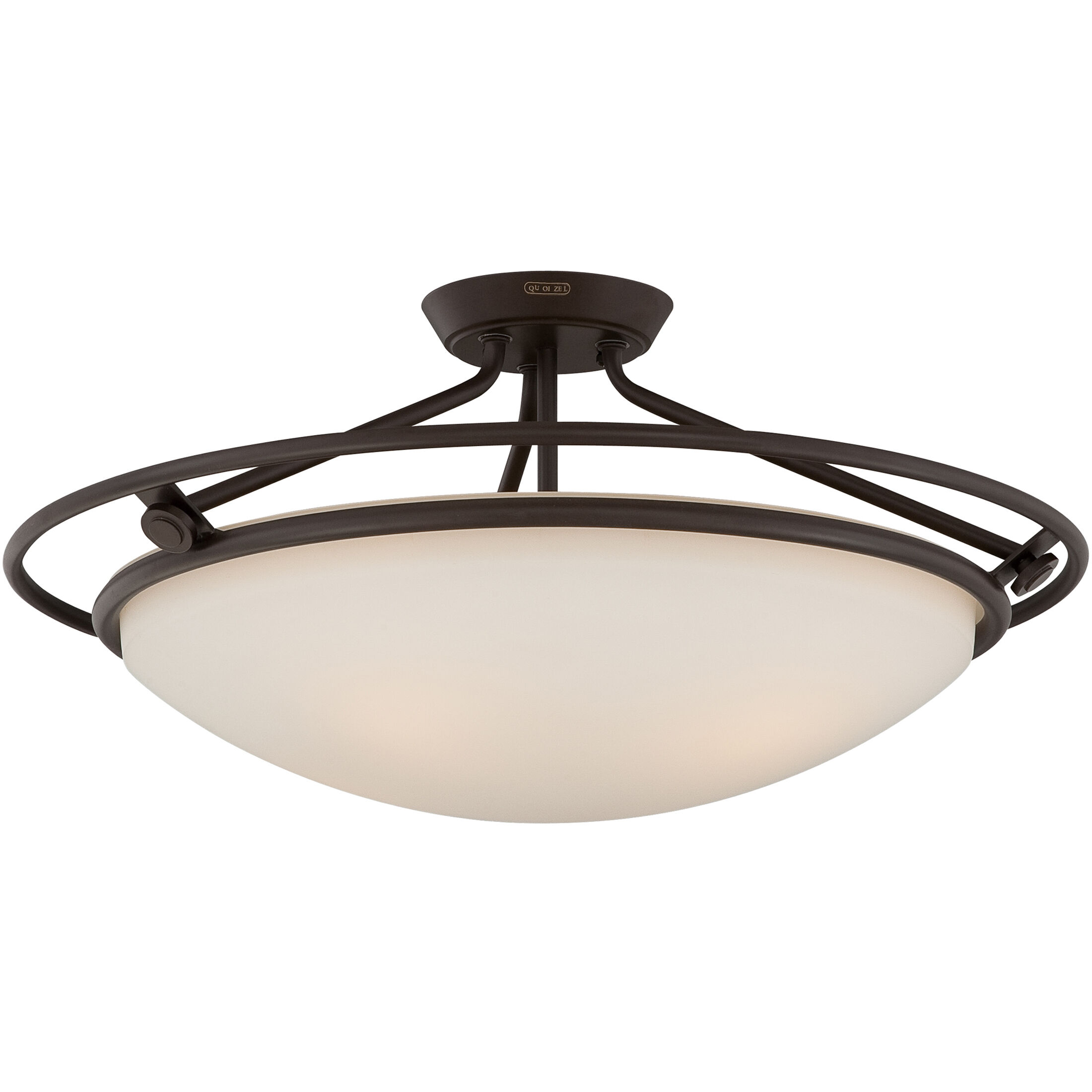 Signature 4 Light 25 inch Western Bronze Semi-Flush Mount Ceiling Light