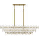 Wright 5 Light 42 inch Brushed Gold Island Light Ceiling Light