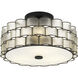 Rory 3 Light 15.75 inch Matte Black Semi-Flush Mount Ceiling Light