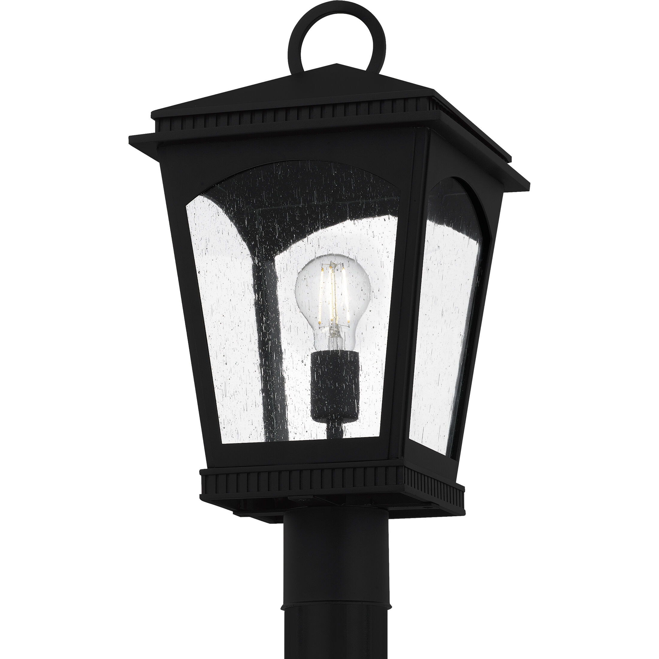 Huck 1 Light 19.25 inch Earth Black Outdoor Post Lantern, Large