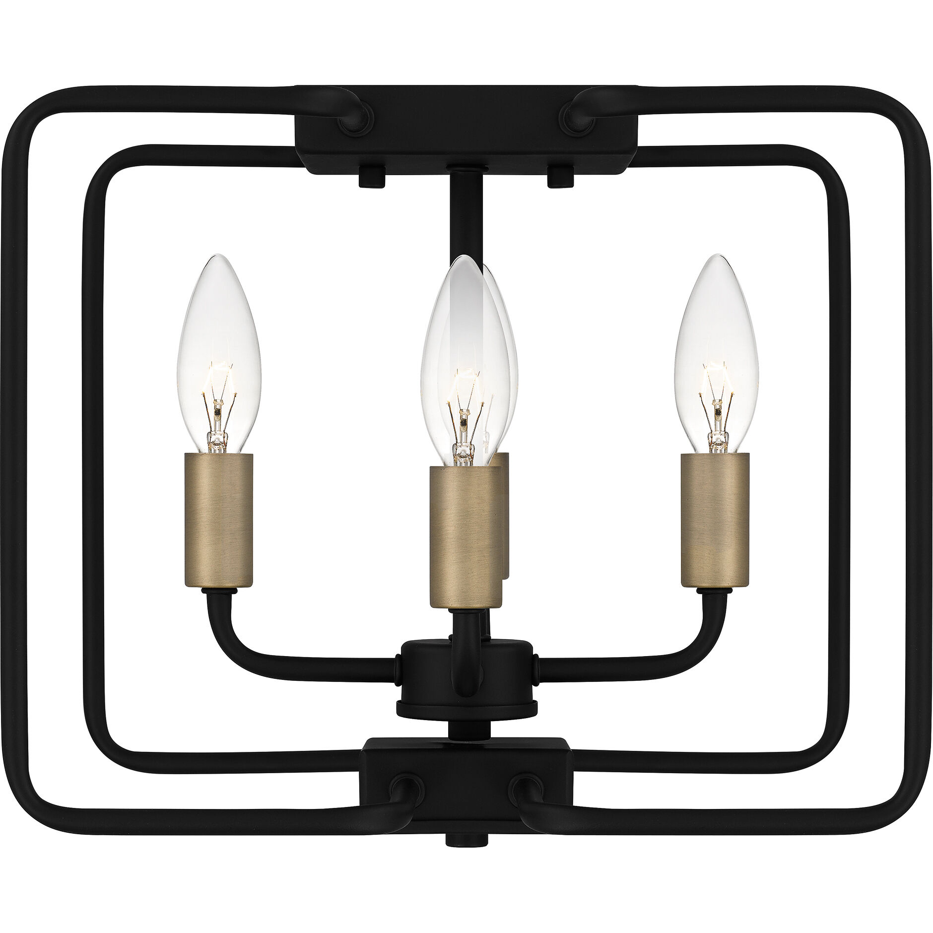 Quoizel Cox 4 Light Semi Flush Mount Matte Black COX1712MBK