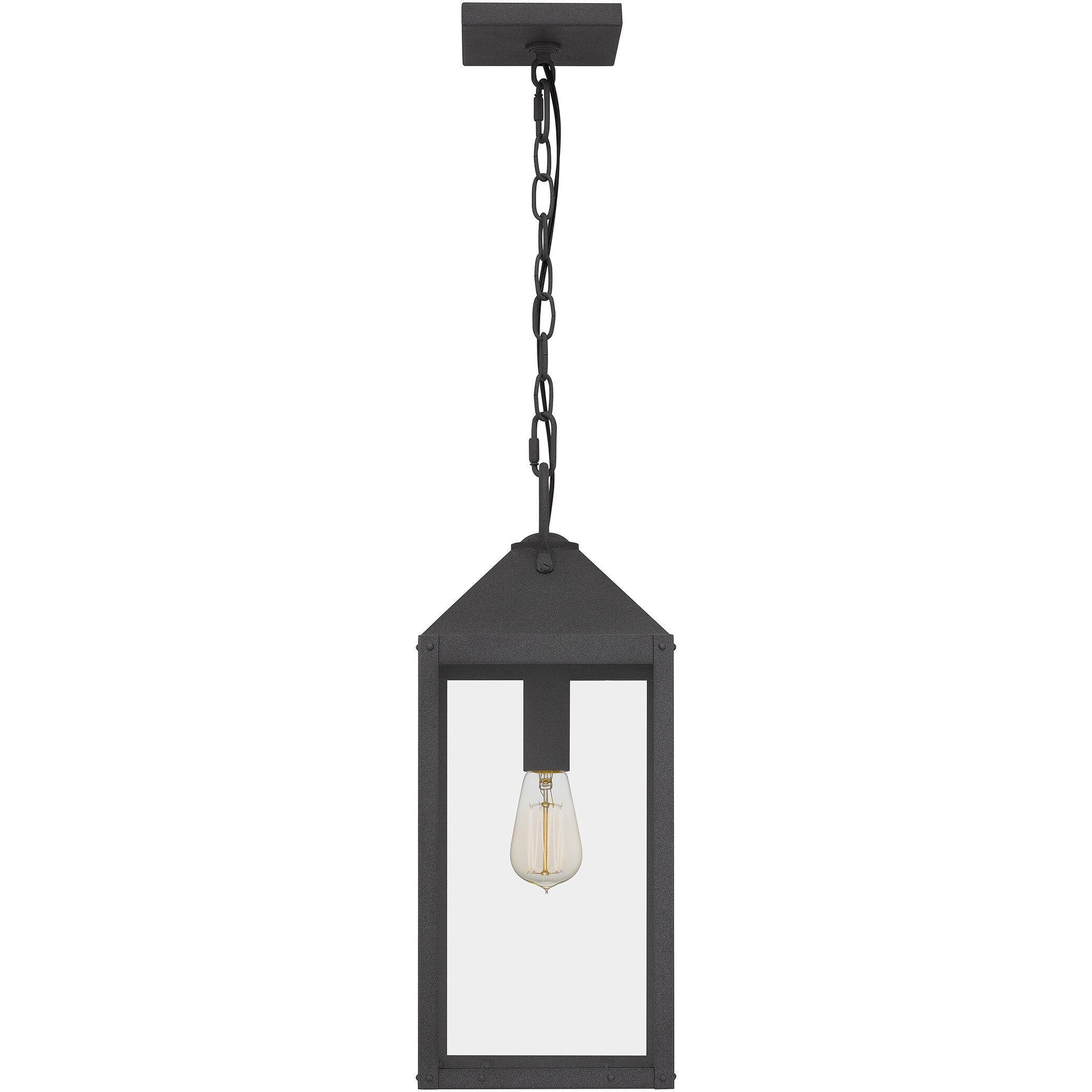Thorpe 1 Light 8 inch Mottled Black Mini Pendant Ceiling Light, Small