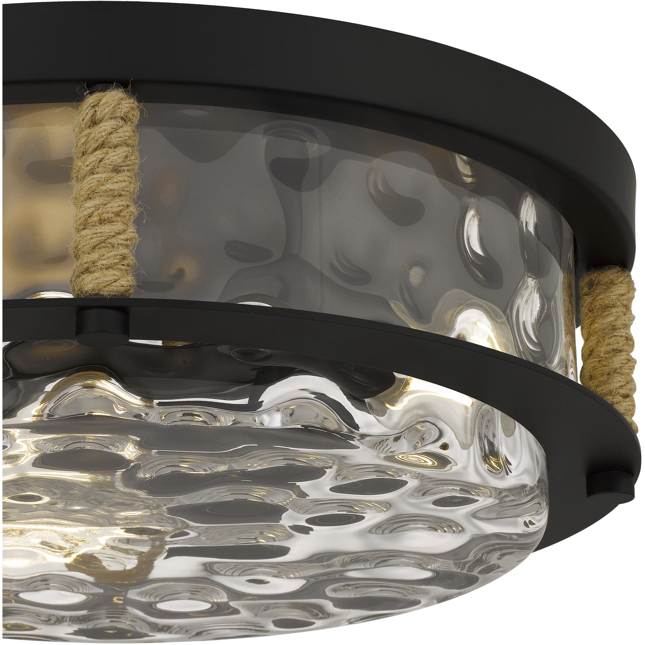 Baltic 3 Light 15.75 inch Matte Black Flush Mount Ceiling Light