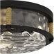 Baltic 3 Light 15.75 inch Matte Black Flush Mount Ceiling Light