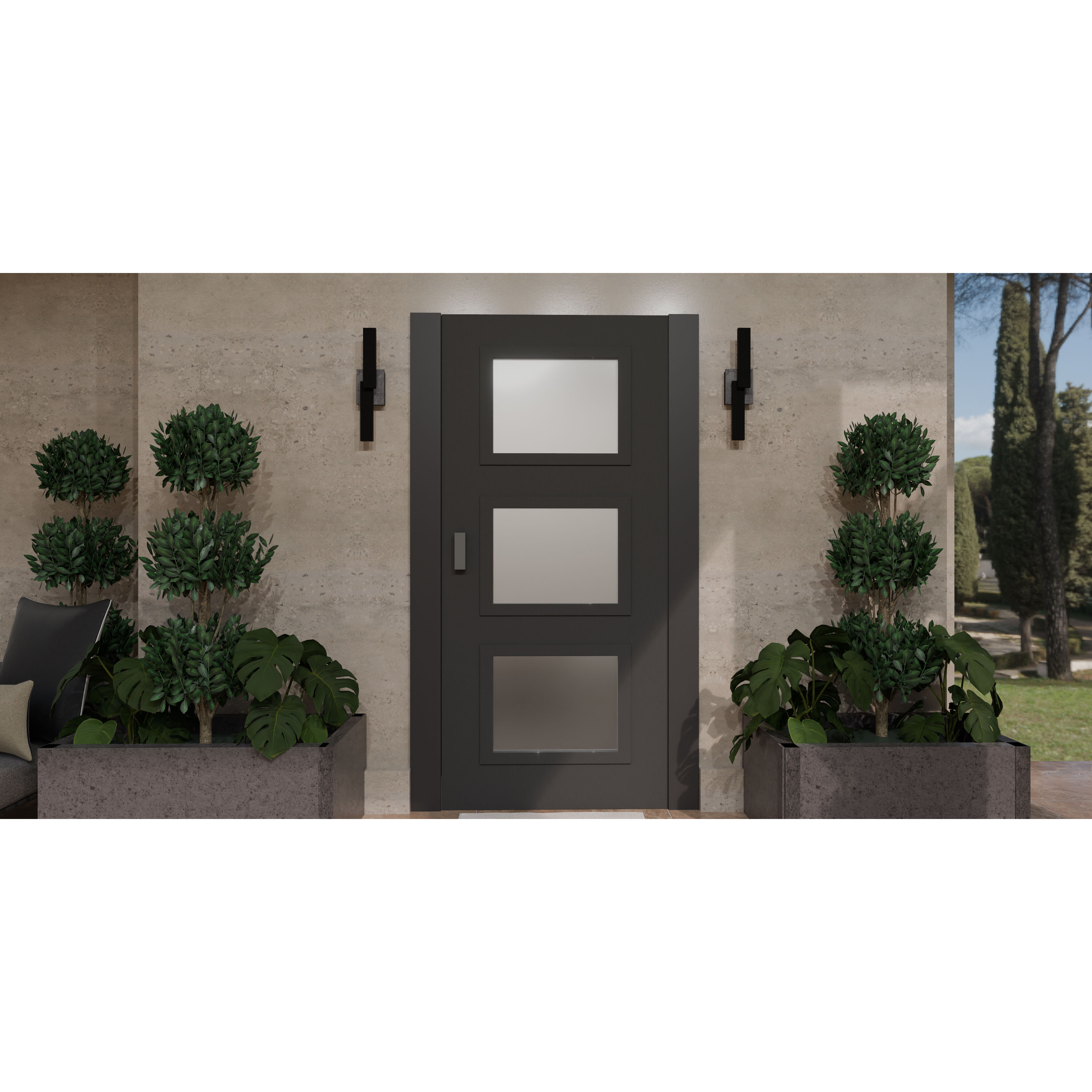 Todman LED 4.5 inch Earth Black Outdoor Lantern, Medium