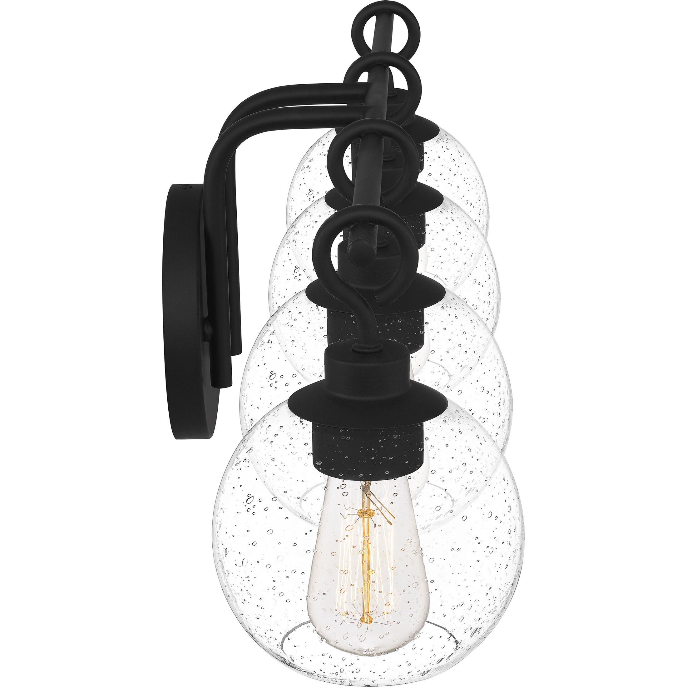 Winston 4 Light 32 inch Matte Black Bath Light Wall Light, Extra Large