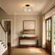 Rory 3 Light 15.75 inch Matte Black Semi-Flush Mount Ceiling Light
