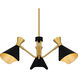 Arden 3 Light 26 inch Matte Black Chandelier Ceiling Light