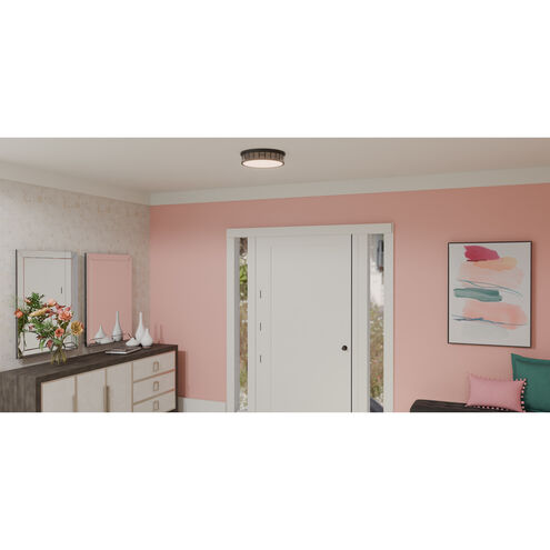 Gibson LED 14.75 inch Matte Black Flush Mount Ceiling Light, Medium