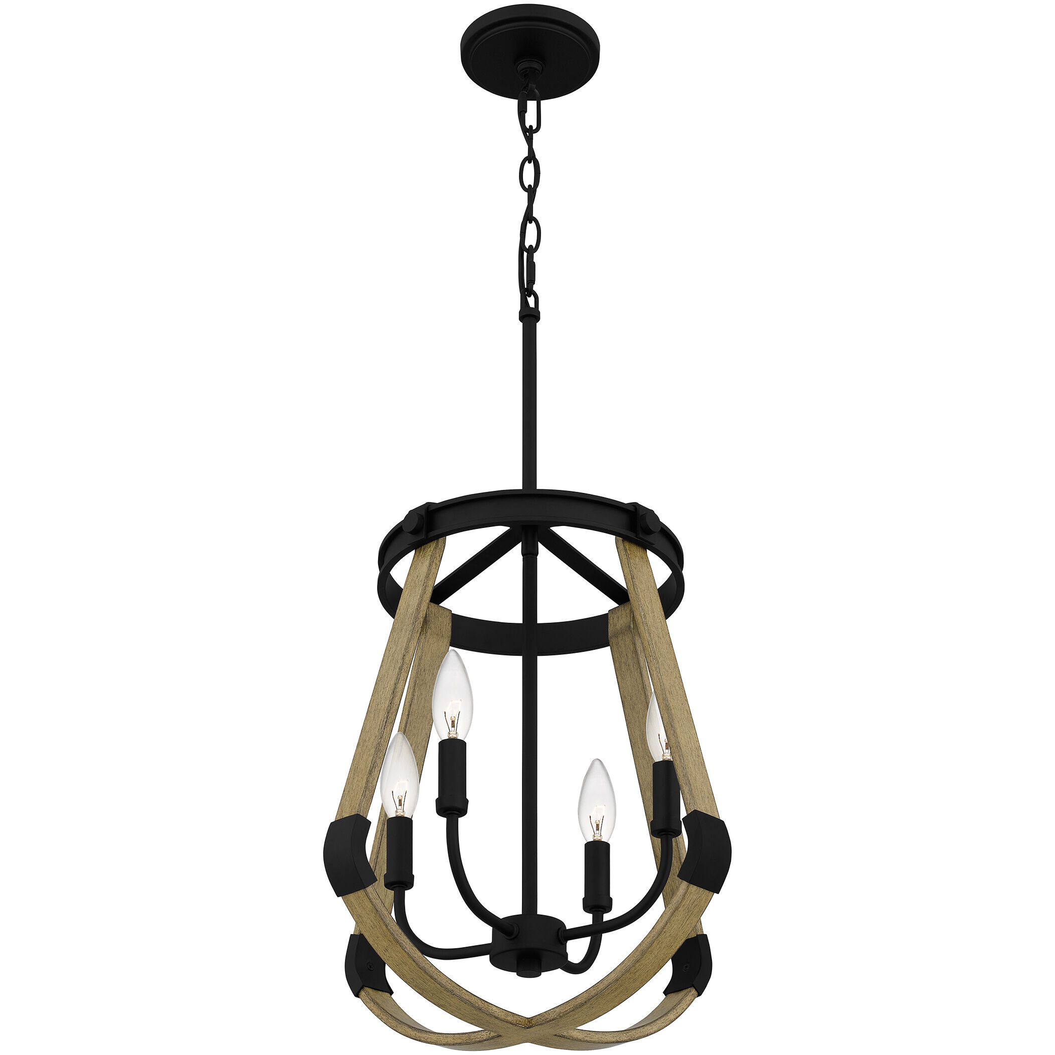 Demura 4 Light 16.25 inch Matte Black Pendant Ceiling Light
