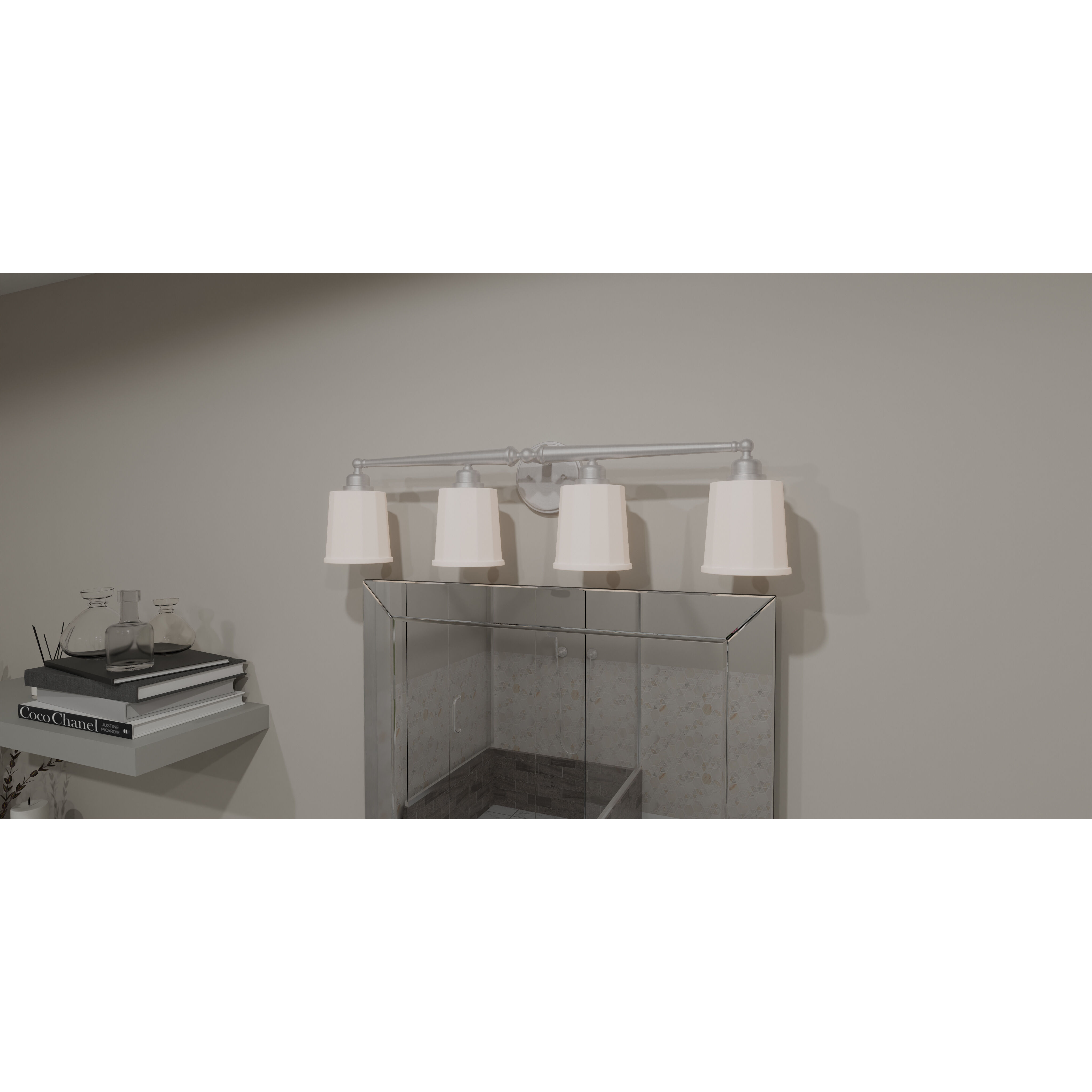 Cecilia 4 Light 32 inch Brushed Nickel Bath Light Wall Light, Extra Large