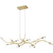 Cora LED 50 inch Gold Leaf Island Light Ceiling Light
