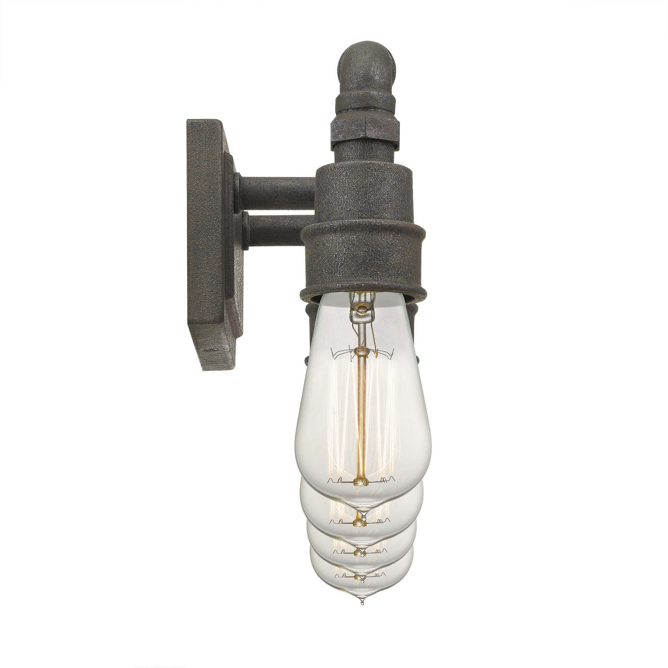 Squire 4 Light 31 inch Rustic Black Bath Light Wall Light