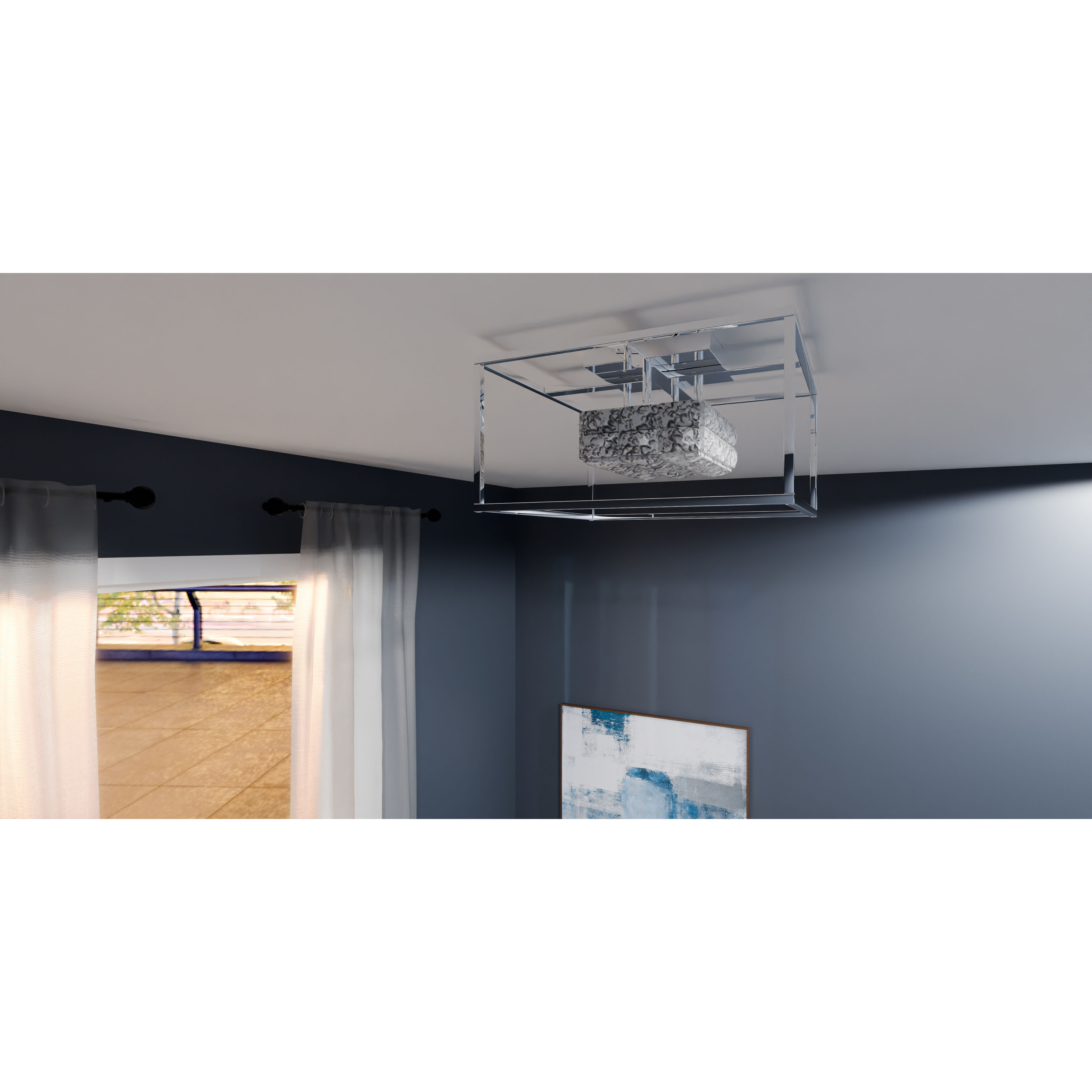 Dazzle LED 15.75 inch Polished Chrome Semi-Flush Mount Ceiling Light, Medium