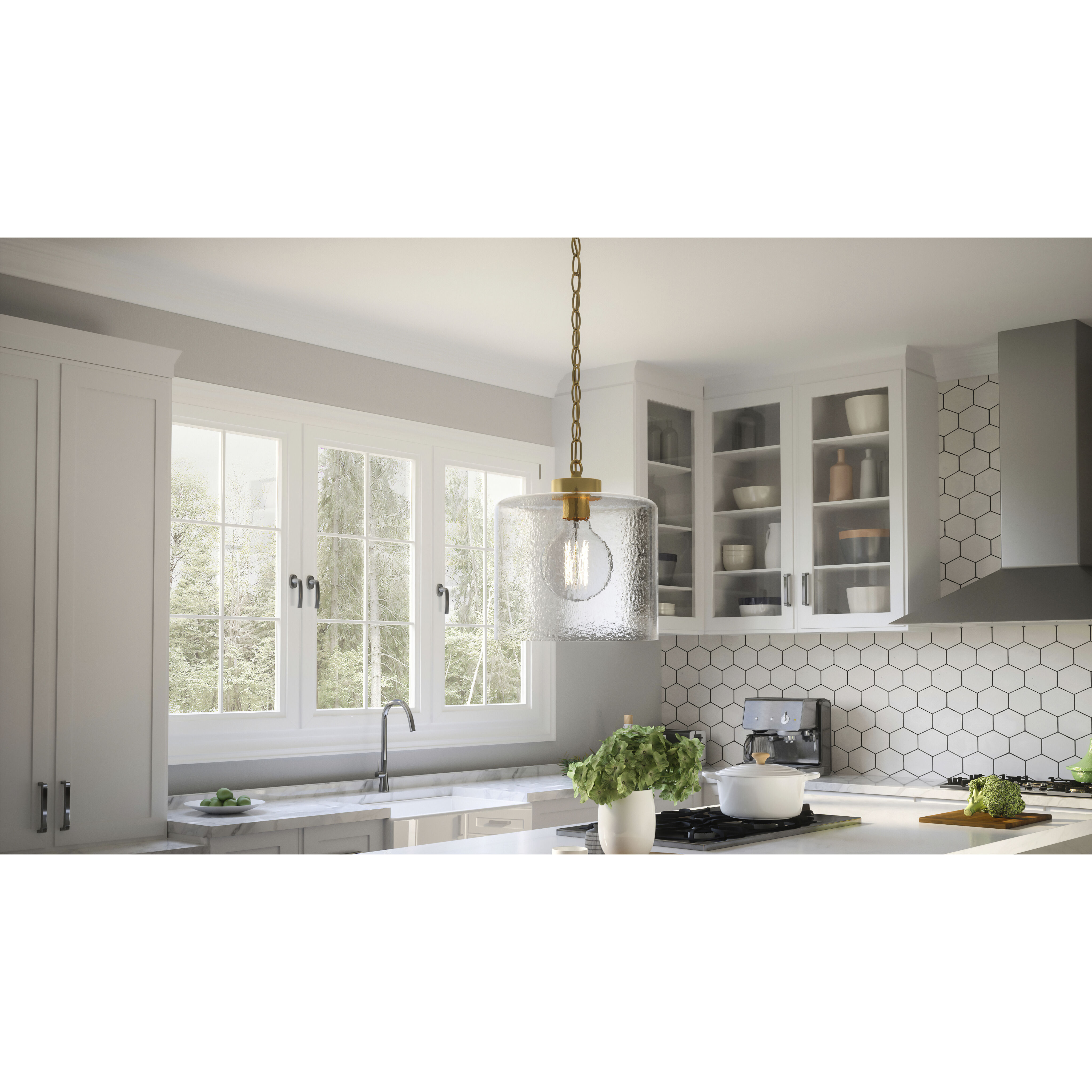 Abner 1 Light 12 inch Aged Brass Mini Pendant Ceiling Light