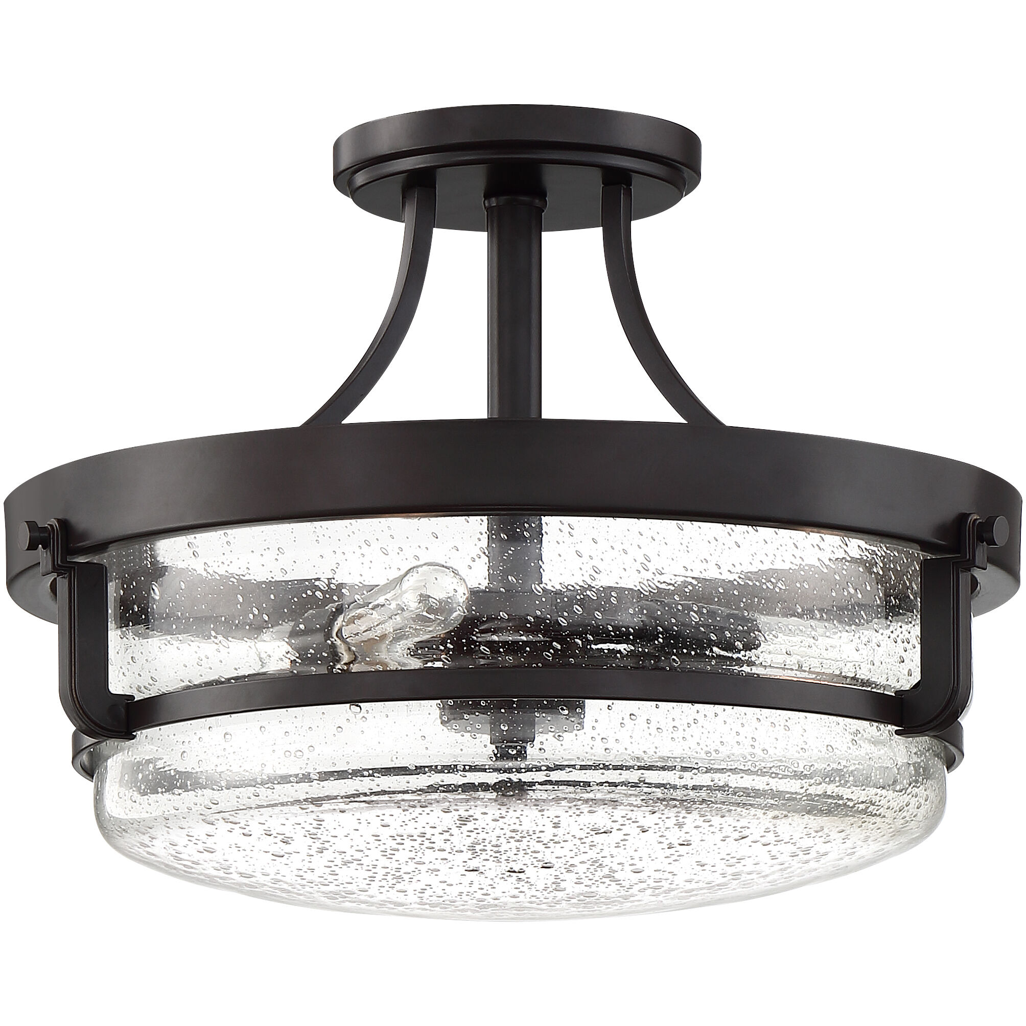 Outpost 3 Light 15 inch Palladian Bronze Semi-Flush Mount Ceiling Light