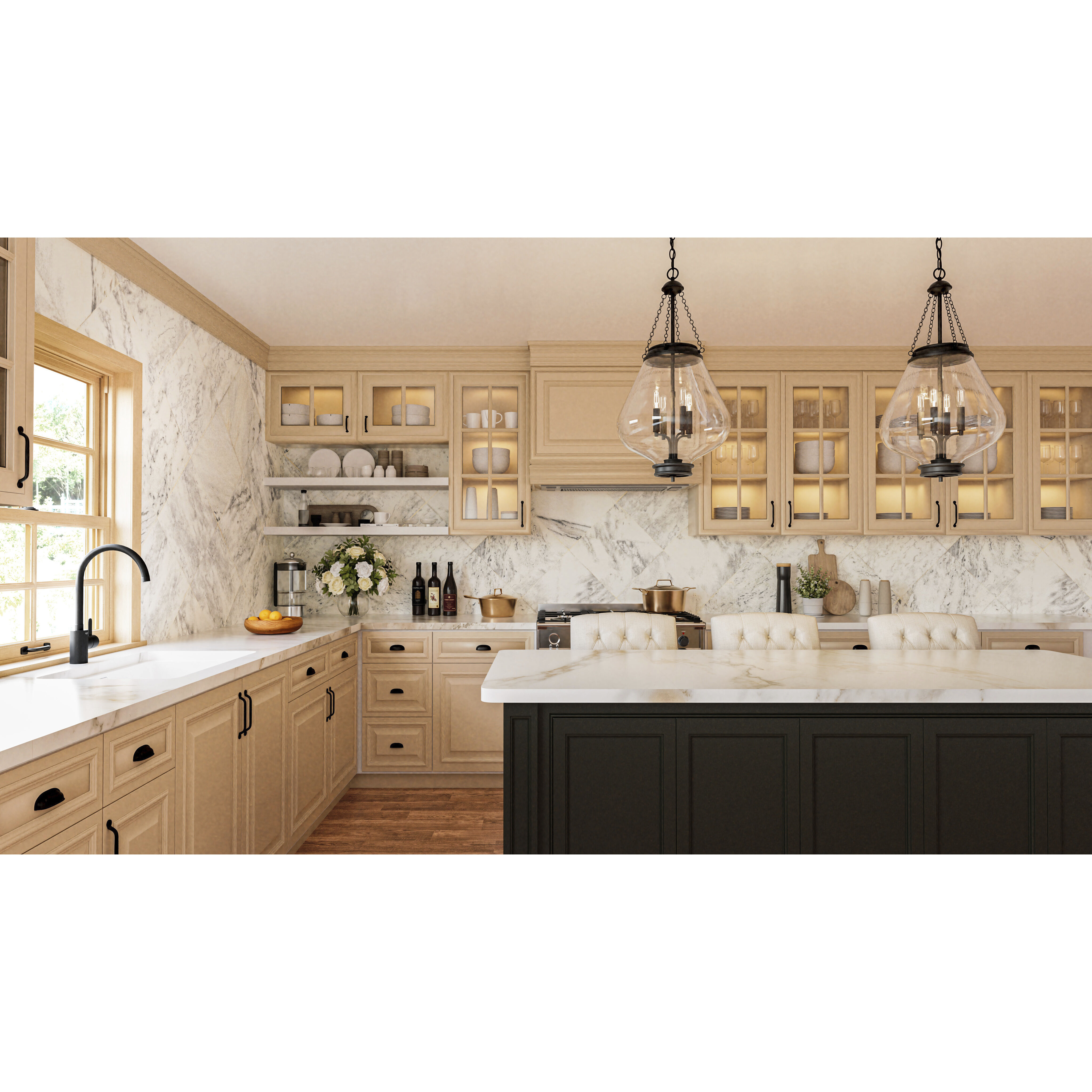 Wallace 4 Light 16 inch Matte Black Pendant Ceiling Light