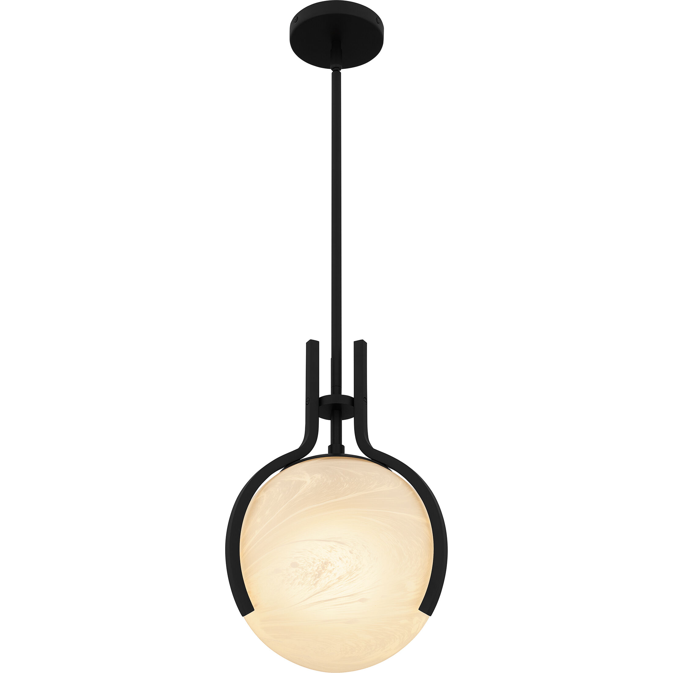 Orbit 1 Light 11.25 inch Matte Black Pendant Ceiling Light