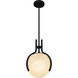 Orbit 1 Light 11.25 inch Matte Black Pendant Ceiling Light