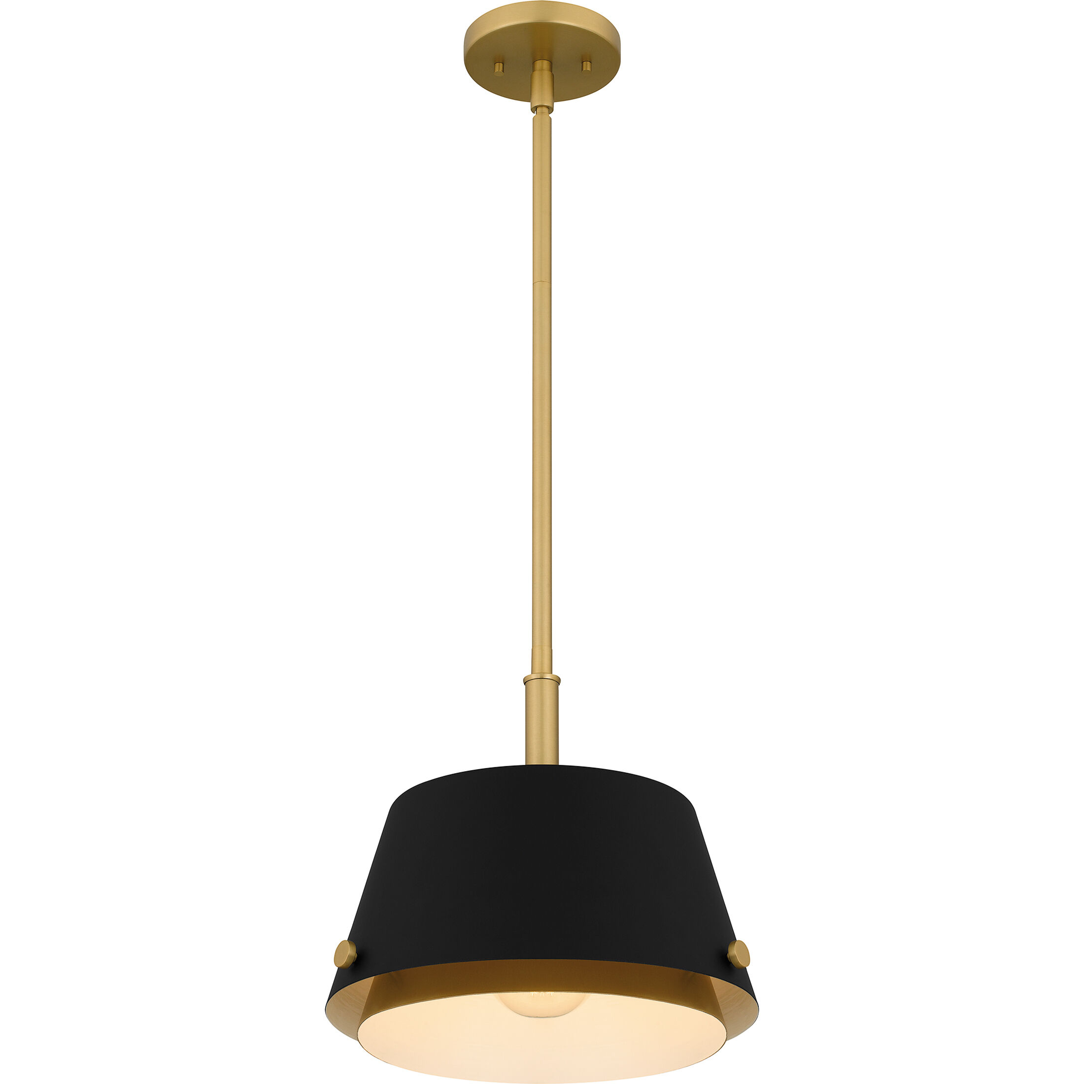Scarlett 1 Light 12.5 inch Matte Black Mini Pendant Ceiling Light