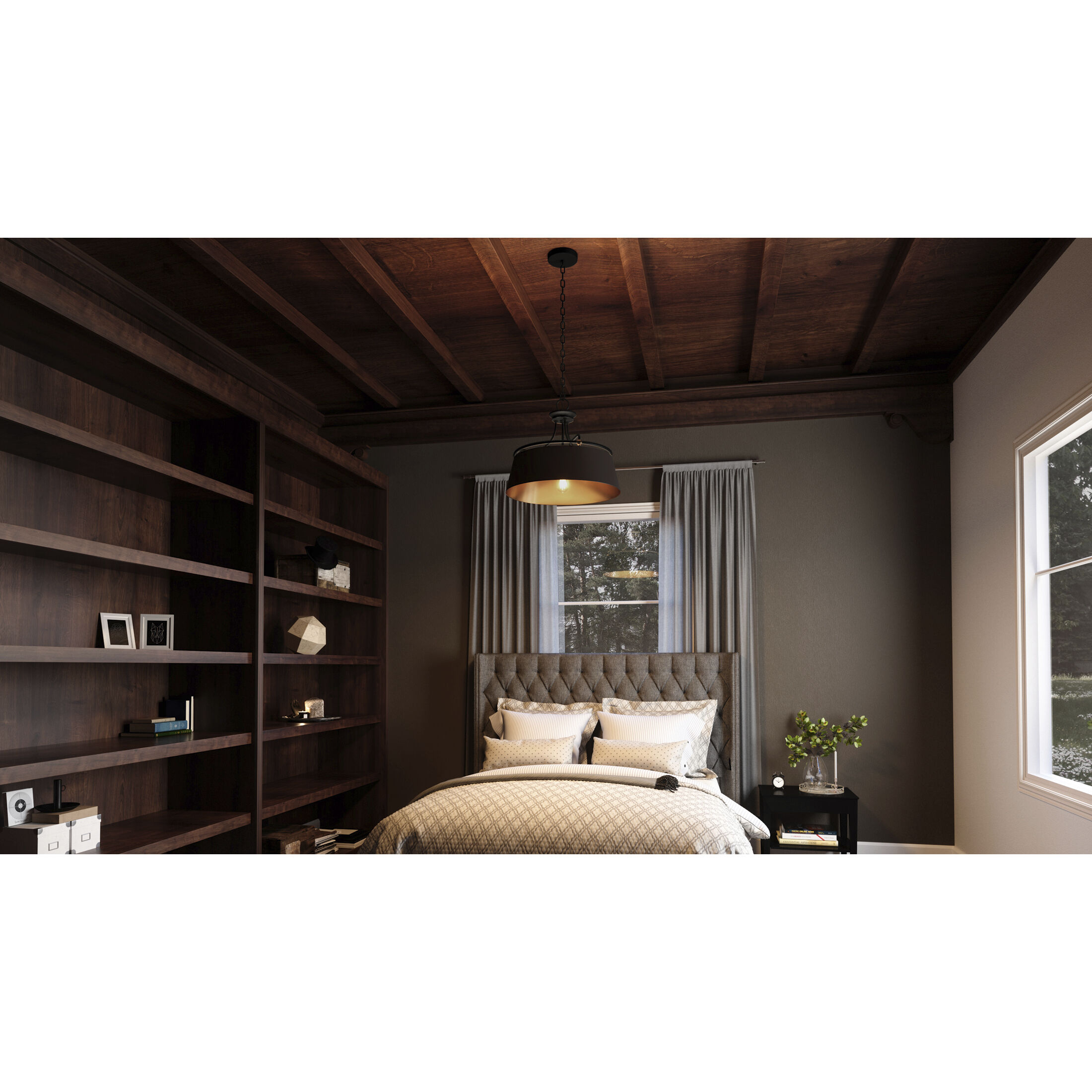 Fairview 4 Light 24 inch Western Bronze Pendant Ceiling Light