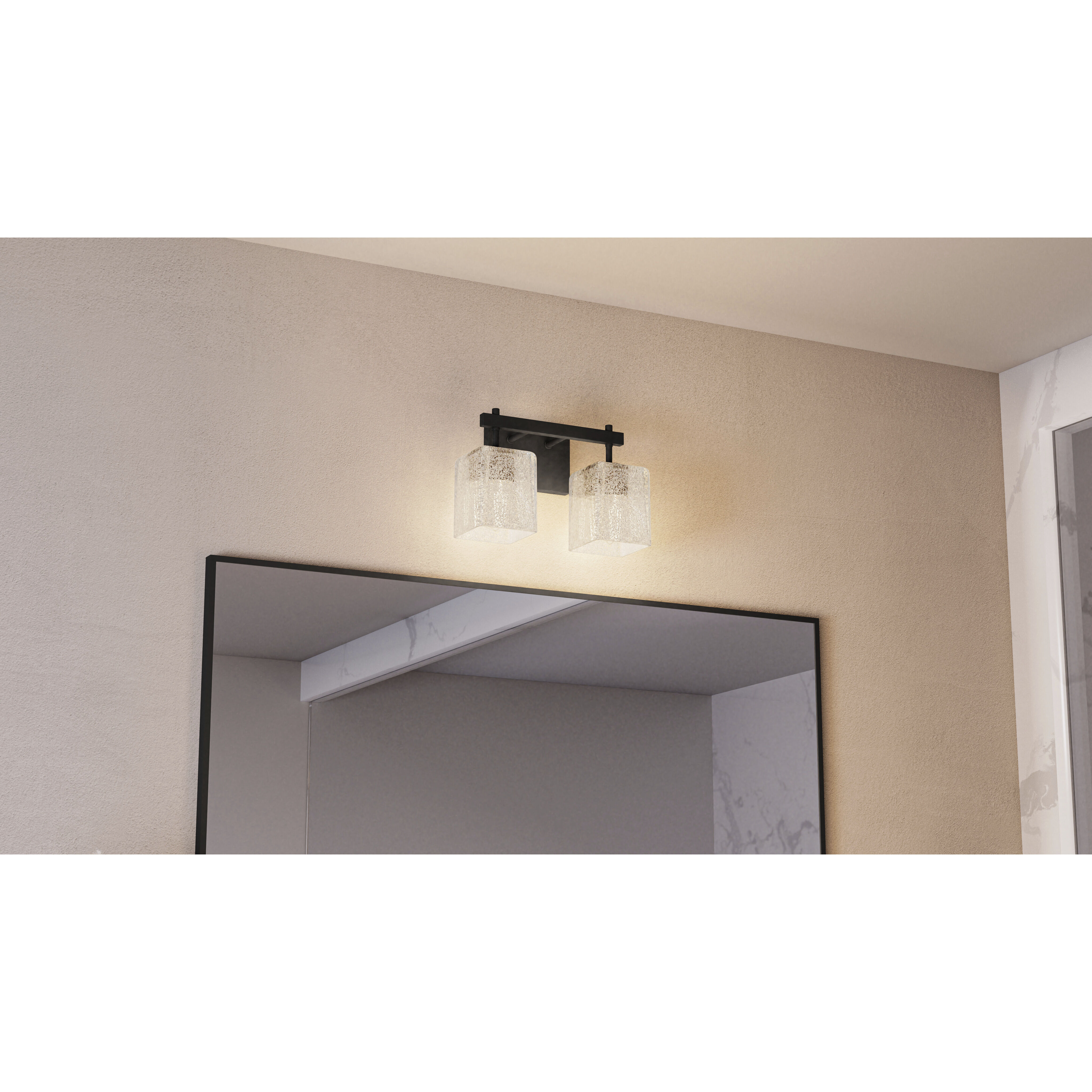 Brenthouse 2 Light 13.5 inch Matte Black Bath Light Wall Light, Medium
