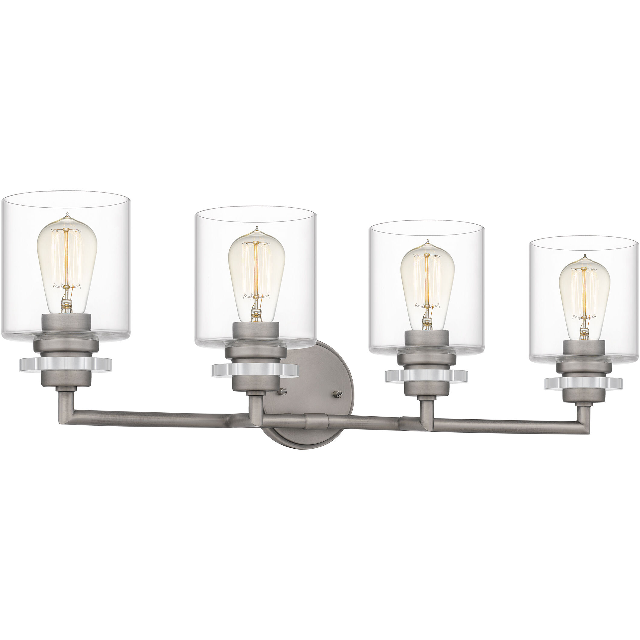 Jaspar 4 Light 31 inch Antique Nickel Bath Light Wall Light