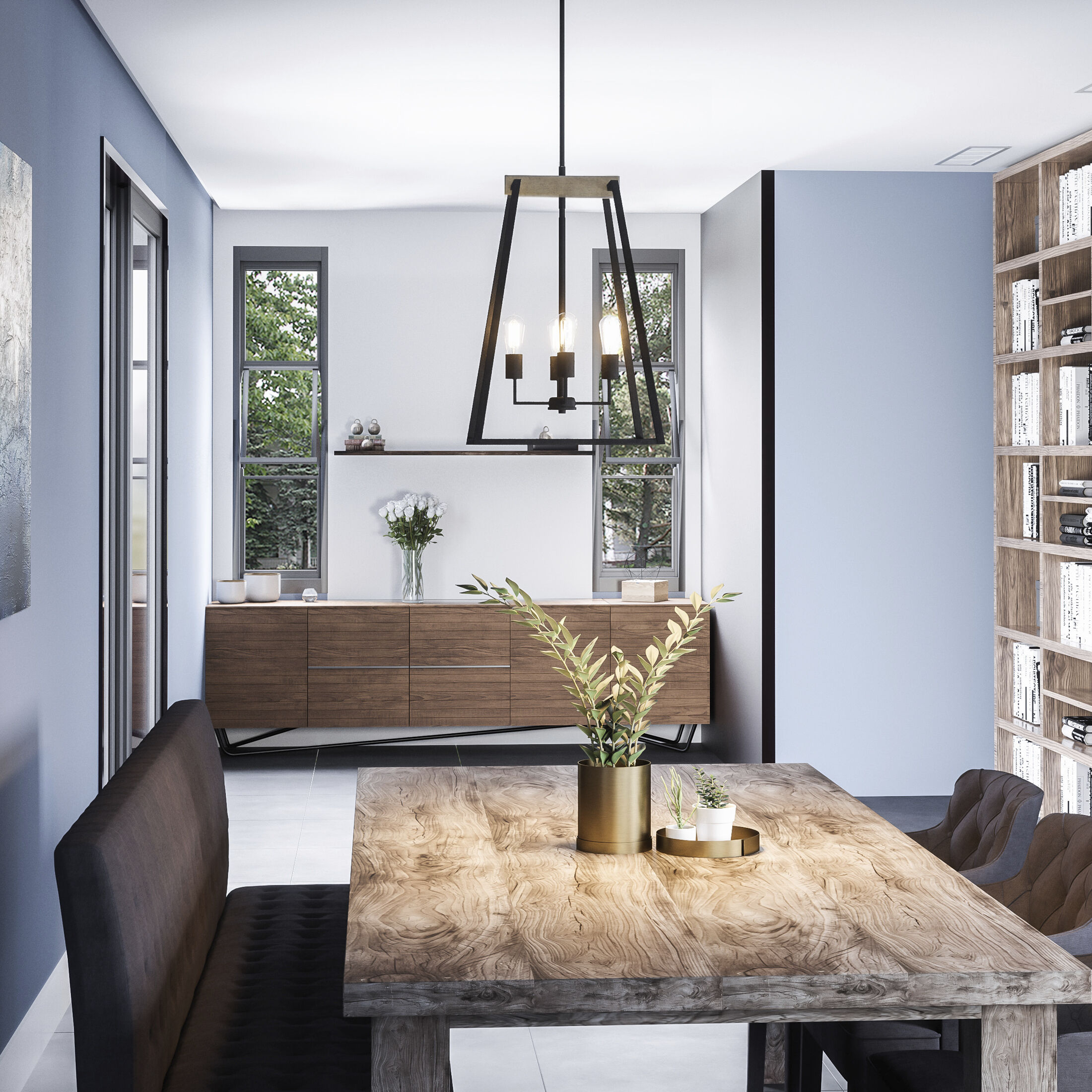 Brockton 4 Light 17 inch Grey Ash Foyer Chandelier Ceiling Light