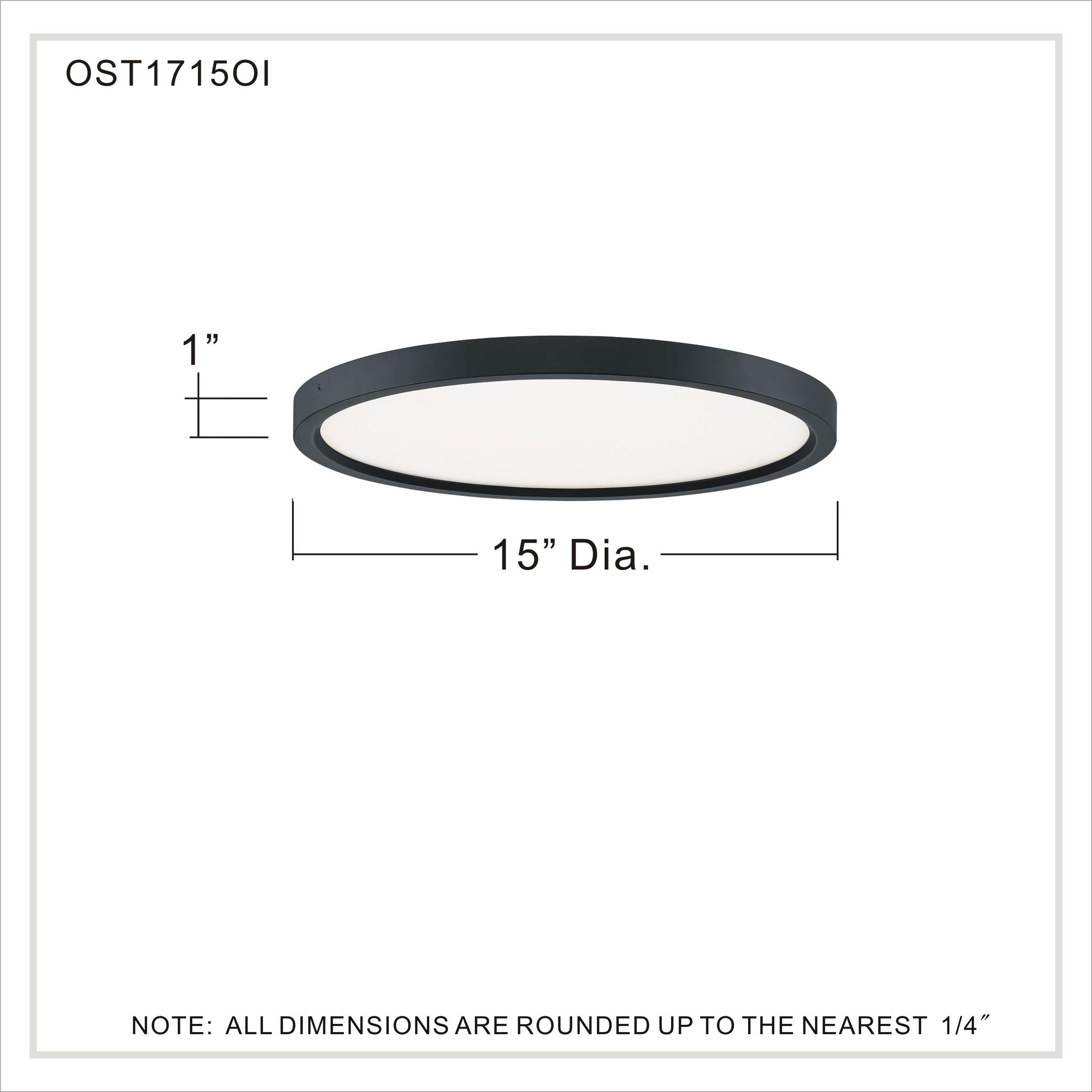 Outskirts LED 15 inch Oil Rubbed Bronze Flush Mount Ceiling Light