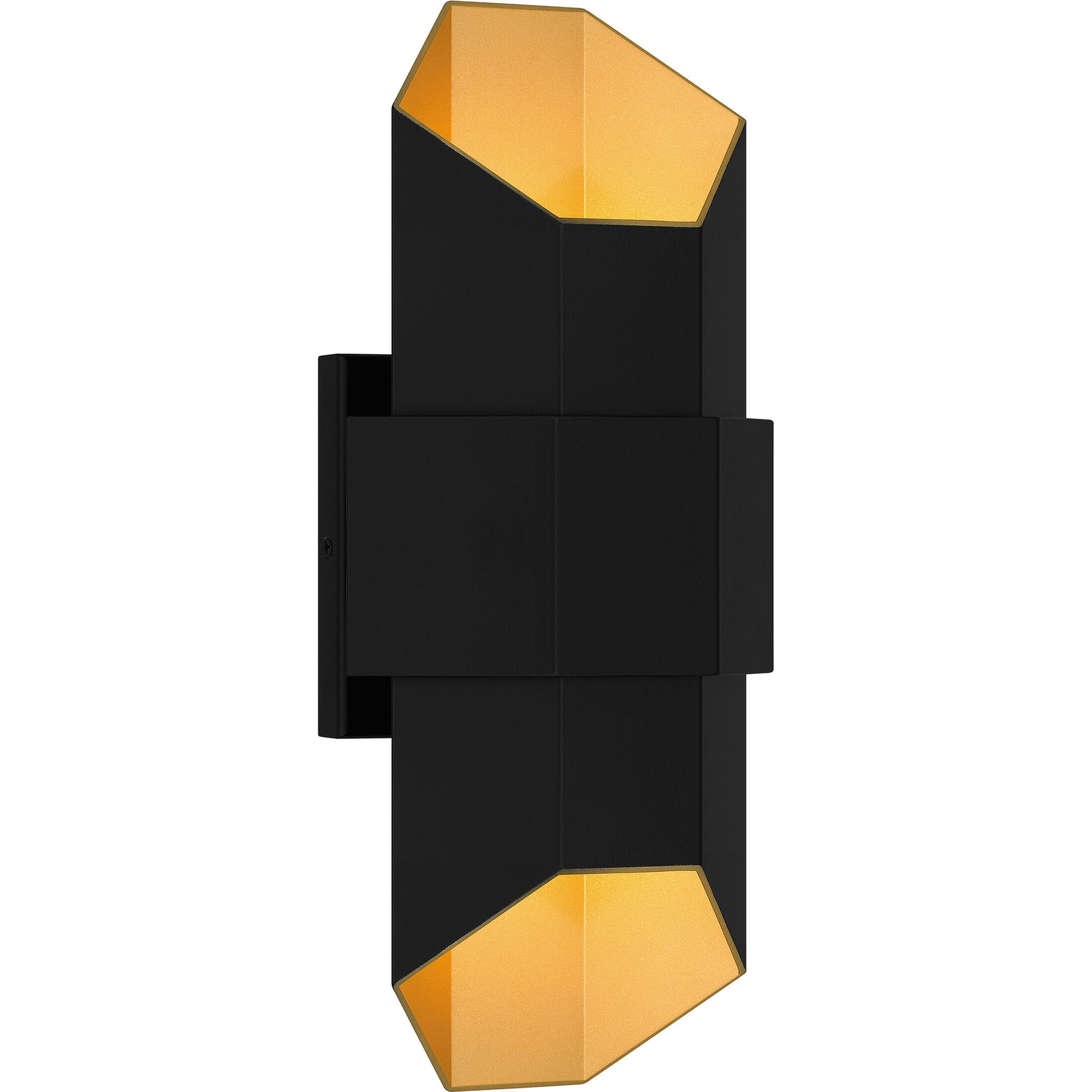 Quoizel CHS8307MBKG Chasm LED 15 inch Matte Black Gold Outdoor