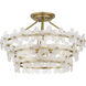 Wright 4 Light 20.5 inch Brushed Gold Semi-Flush Mount Ceiling Light